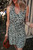 Green Boho Floral Print V Neck Tunic Sleeveless Dress T543-8784203186418