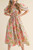 Apricot Pink Floral Smocked Bust Bubble Short Sleeve Maxi Dress T543-8787282297074