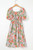 Apricot Pink Floral Smocked Bust Bubble Short Sleeve Maxi Dress T543-8787282297074