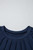 Navy Blue Contrast Lace Raglan Sleeve Pleated Detail Shift Dress T543-8787399016690