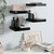 Floating Wall Shelves 4 pcs High Gloss Black 9.1"x9.3"x1.5" MDF A949-323762