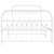 Metal Bed Frame without Mattress with Footboard White 39.4"x78.7 A949-376662