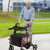 Folding Rollator Walker with Seat and Wheels Supports up to 300 lbs-Red - Color: Red D681-JH10013RE