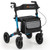 Folding Rollator Walker for Seniors with Seat for All Terrain-Navy - Color: Navy D681-JH10027NY