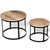 Two Piece Coffee Table Set Rough Mango Wood Round 15.7"/19.7 A949-244006