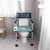 4-in-1 Folding Bedside Commode Chair with Detachable Bucket and Towel Holder B593-JH10008