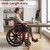 Lightweight Folding Wheelchair for Adults with Swing-Away Footrest and Desk Arm-Navy B593-JH10074
