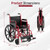 Lightweight Folding Wheelchair for Adults with Swing-Away Footrest and Desk Arm-Navy B593-JH10074