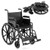 Lightweight Folding Wheelchair for Adults with Swing-Away Footrest and Desk Arm-Navy B593-JH10074