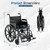Lightweight Folding Wheelchair for Adults with Swing-Away Footrest and Desk Arm-Navy B593-JH10074