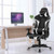Reclining Swivel Massage Gaming Chair with Lumbar Support-White - Color: White D681-HW66185WH