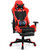 PU Leather Gaming Chair with USB Massage Lumbar Pillow and Footrest -Pink B593-HW66628