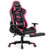 Massage Gaming Chair with Footrest-Pink - Color: Pink D681-HW66330PI