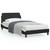 Bed Frame "Dover" Black and White 39.4"x74.8" Faux Leather A949-373271
