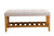 40" Light Gray and Brown Upholstered Polyester Bench with Shelves N270-286429
