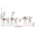 Christmas Reindeer Family 106.3"x2.8"x35.4" Gold Warm White Mesh A949-328503
