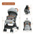 Lightweight Aluminium Frame Baby Stroller with Net-Gray - Color: Gray D681-BB5624GR