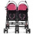 Foldable Twin Baby Double Stroller Ultralight Umbrella Kids Stroller-Pink - Color: Pink D681-BB5681PI