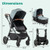 2-in-1 Convertible Baby Stroller with Car Seat Adapters-Turquoise - Color: Turquoise D681-BC10331US-TU