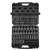  3/8" Drive Impact Socket Set, SAE 1/4"-3/4" and Metric 6-19mm 90 Piece Socket Set, 6 Point Cr-Mo A E415-CJ38SAECRMO90NGRCV0