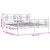 Metal Bed Frame without Mattress with Footboard White 76"x79.9 A949-376397