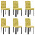 Dining Chairs 6 pcs Green Fabric A949-277266