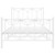 Metal Bed Frame without Mattress with Footboard White 39.4"x78.7 A949-376190