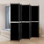6-Panel Room Divider Black 118.1"x86.6" Fabric A949-350257