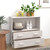 Sideboard HAMAR White 33.5"x13.8"x31.5" Solid Wood Pine A949-340497