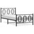 Metal Bed Frame without Mattress with Footboard Black 39.4"x78.7 A949-374254