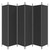 6-Panel Room Divider Black 118.1"x78.7" Fabric A949-350193
