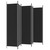 6-Panel Room Divider Black 118.1"x78.7" Fabric A949-350193