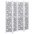 4-Panel Room Divider Gray 55.1"x65" Solid Wood A949-284192