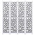 4-Panel Room Divider Gray 55.1"x65" Solid Wood A949-284192