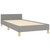 Bed Frame without Mattress Light Gray Twin XL Fabric A949-347450