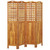4-Panel Room Divider 63.8"x0.8"x70.9" Solid Wood Acacia A949-318549