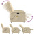 Massage Recliner Chair Cream Fabric A949-371748