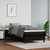 Box Spring Bed Frame Black Twin XL Faux Leather (US Only) A949-3120726