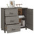 Sideboard HAMAR Light Gray 35.4"x15.7"x31.5" Solid Pinewood A949-340431