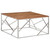 Coffee Table Silver Stainless Steel and Solid Wood Acacia A949-349959