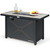 42 Inch 60000 BTU Propane Fire Pit Table with Ceramic Tabletop - Color: Black D681-OP70369
