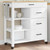 Kitchen Trolley MONZA 33.1"x15.7"x34.8" Solid Wood Pine A949-376114