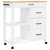 Kitchen Trolley MONZA 33.1"x15.7"x34.8" Solid Wood Pine A949-376117