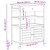 | Kitchen Trolley with Wheels | Natural 23.43 x 14.17 x 32.28 in A949-42028295
