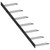 Wall-mounted Wine Rack for 7 Bottles Black Metal A949-289564