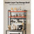  Kitchen Bakers Rack, 23.6 inch Width Bakers Rack, Kitchen Stand with X-Shaped Support Bar, 12 S-Sh E415-LSHBJ236INCH04G6M001V0
