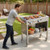 Outdoor Propane Griddle, 2 Burners (11,600 BTU Each), Commercial Stainless Steel Gas Griddle Cart w E415-ZRXSMCRQKJGZRFZ32001V0