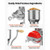 Manual Grain Mill with High Hopper, Hand-Crank Corn Grinder, Heavy Duty Cast Iron Wheat Grinding Mi E415-SDMPSGDZTDFC402HB001V0