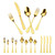 100-Piece Gold Silverware Set, Food-Grade Stainless Steel Flatware Utensils for 20, Mirror Finished E415-430BXGCJTZ1061WT7V0