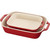 2 Piece Ceramic Stoneware Baking Dish Set in Cherry Red / Ivory Q280-CRBDSW49581736